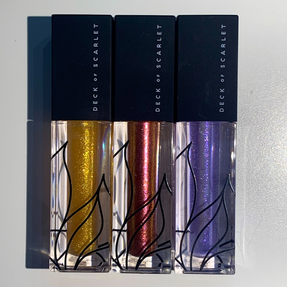 Deck of Scarlet Hi-Shine lipgloss trio